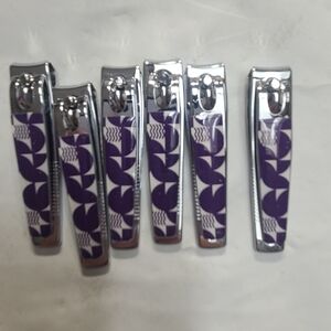 Jeweled Nail Clippers Lot Of 12 Purple Graphics
